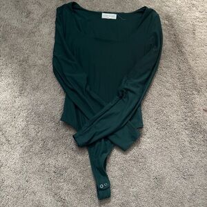 Olive & Oak Dark Green Long Sleeve Bodysuit